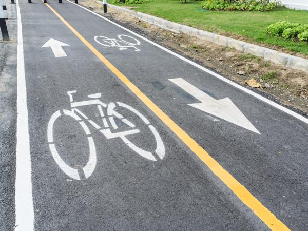 Bicycle road sign