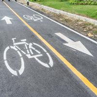 Bicycle road sign