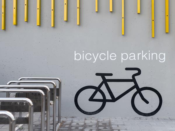 Empty bike rack