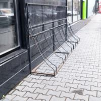 Empty bike rack