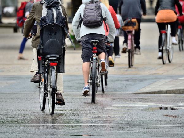 Cyclists in City