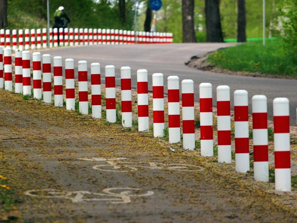 Striped Safety Posts